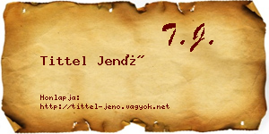 Tittel Jenő névjegykártya