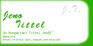 jeno tittel business card